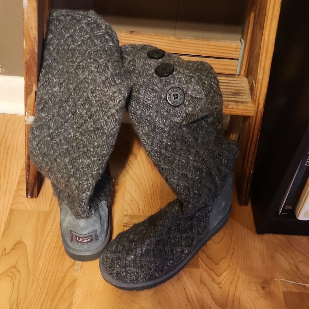 UGG Charcoal Knit Boots